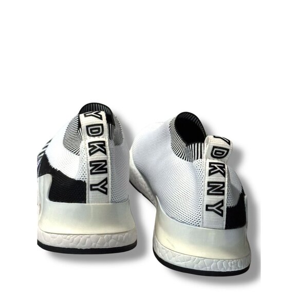 DKNY White & Black Slip-On Sneakers Womens Size 9M Mesh Upper Lightweight Sole C - Picture 9 of 11